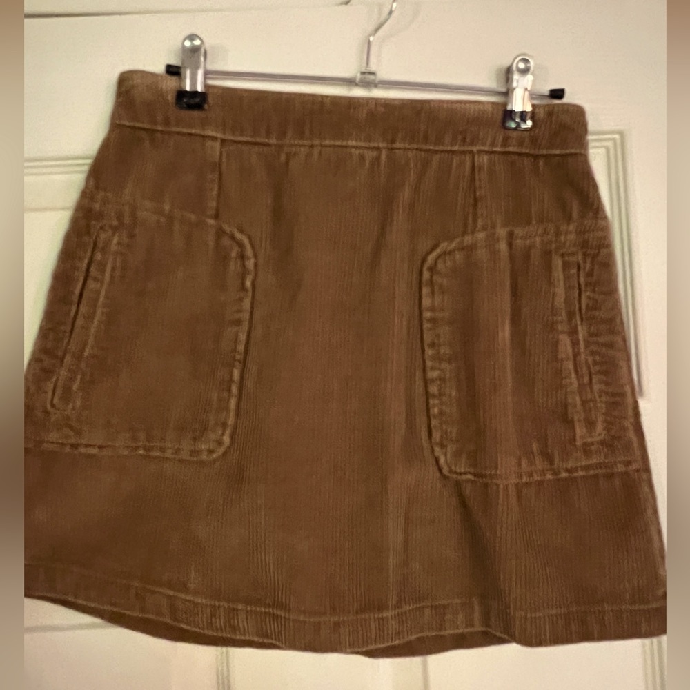 Topshop vintage 90s high waisted brown corduroy skirt, mini women’s size US4